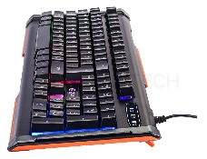 Клавиатура Oklick 717G черный/серый USB Multimedia LED