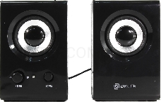 Колонки Oklick OK-160 2.0 черный 6Вт