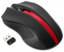 Мышь Oklick 615MW черный/красный оптическая (1000dpi) беспроводная USB (2but)