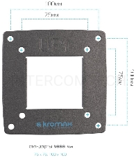 Кронштейн Kromax OPTIMA-104 black, 10-28, max 25 кг, настенный, VESA 100x100 мм