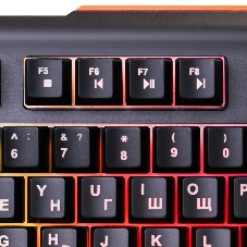 Клавиатура Oklick 717G черный/серый USB Multimedia LED
