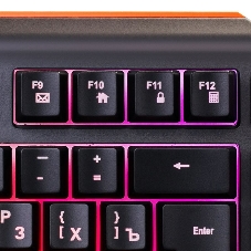 Клавиатура Oklick 717G черный/серый USB Multimedia LED