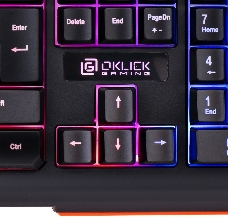 Клавиатура Oklick 717G черный/серый USB Multimedia LED