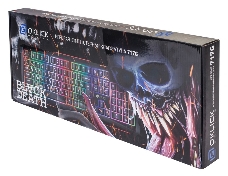 Клавиатура Oklick 717G черный/серый USB Multimedia LED