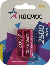 Аккумулятор R6 NI-MN 2500мА.ч BP-2 (блист.2шт) Космос KOCR6NIMH2500MAH2BL