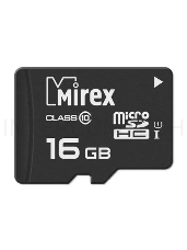 Флеш карта microSDHC MIREX 16GB (UHS-I, class 10)13612-MCSUHS16