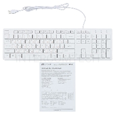 Клавиатура Oklick 500M белый USB slim Multimedia