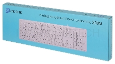 Клавиатура Oklick 500M белый USB slim Multimedia