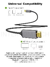 Кабель USB3.1 CM-HDMI 1.8M CU423MC-1.8M VCOM