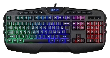 Клавиатура Oklick 777G PSYCHO черный USB Multimedia Gamer LED (подставка для запястий)