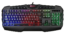Клавиатура Oklick 777G PSYCHO черный USB Multimedia Gamer LED (подставка для запястий)