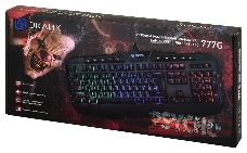 Клавиатура Oklick 777G PSYCHO черный USB Multimedia Gamer LED (подставка для запястий)