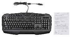 Клавиатура Oklick 777G PSYCHO черный USB Multimedia Gamer LED (подставка для запястий)