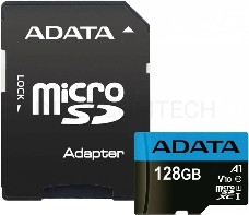 Флеш карта ADATA MICRO SDXC 128GB W/AD. AUSDX128GUICL10A1-RA1