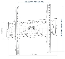 Кронштейн Kromax STAR-33, 26-55, VESA 400x400 мм, max 75 кг, GREY