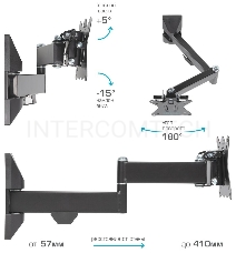 Кронштейн Kromax CASPER-104 black, 10-26, VESA 100x100 мм, max 15 кг