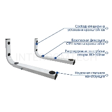 Кронштейн наст. для СВЧ Kromax MICRO-7w white