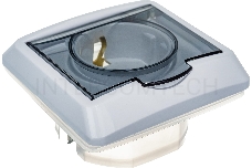Розетка 1-м СП Этюд защ. шторки с заземл. IP44 бел. SchE PC16-044B