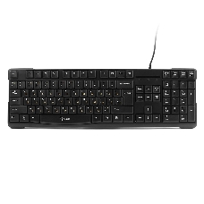 Клавиатура Gembird KB-8355U-BL, USB, черный, лазерная гравировка символов, кабель 1,85м