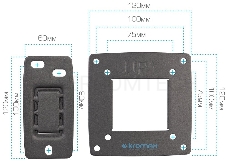 Кронштейн Kromax OPTIMA-104 black, 10-28, max 25 кг, настенный, VESA 100x100 мм