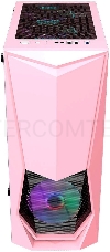 Корпус 1STPLAYER DK-3 PINK / ATX, tempered glass / 3x 120mm LED fans inc. / DK-3-PK-3G6