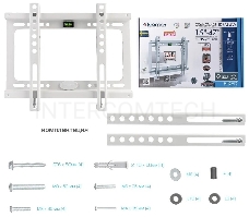 Кронштейн Kromax IDEAL-5 White, 15-47, max 40 кг, настенный, VESA 200x200 мм, тонкий профиль