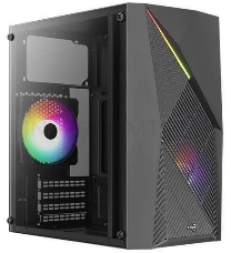 Корпус  AeroCool RAIDER Mini-G-BK-v2 (mATX, Glass Window, RGB, USB3.0x1, USB2.0x1, 2x 12cm RGB Fans)