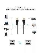 Кабель HDMI 19M/M ver 2.0, 5М, 2 фильтра, белый  Aopen <ACG711DW-5M>