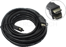 Кабель HDMI [C-HM-HM-7.5M] Wize, 7.5 м, v.2.0, 19M/19M, позол.разъемы, экран, черный, пакет