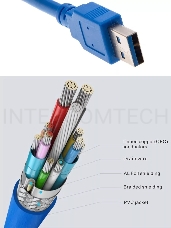 Кабель удлинительный USB3.0 Am-Af 3m Aopen (ACU302-3M)