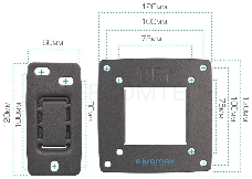 Кронштейн Kromax OPTIMA-102 black, 10-28, max 25 кг, настенный, VESA 100x100 мм