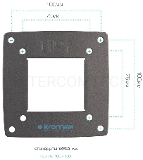 Кронштейн Kromax OPTIMA-102 black, 10-28, max 25 кг, настенный, VESA 100x100 мм