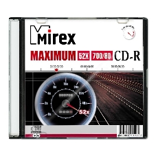 Диск CD-R Mirex 700 Mb, 52х, Maximum, Slim Case (1), (1/200)