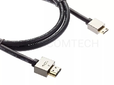 Кабель HDMI-19M --MiniHDMI-19M ver 2.0+3D/Ethernet,1m метал разъемы VCOM <CG506AC-1M>