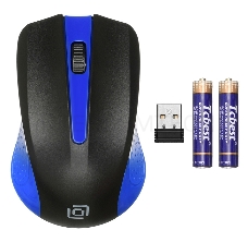 Мышь Oklick 485MW черный/синий оптическая (1200dpi) беспроводная USB (2but)