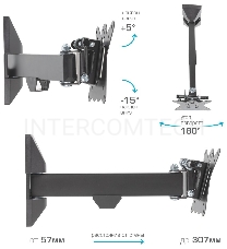 Кронштейн Kromax CASPER-103 black, 10-28, max 25 кг, VESA 100x100 мм