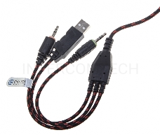 Наушники с микрофоном Oklick HS-L500G черный 2.2м мониторы оголовье