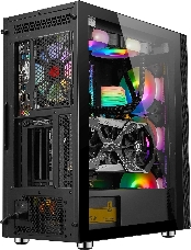 Корпус Formula F-3703 черный без БП ATX 5x120mm 4x140mm 2xUSB2.0 1xUSB3.0 audio