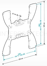 Кронштейн Holder Кронштейн Holder/ 19-47 макс 300*300 наклон 10º поворот 0º от стены: 37мм