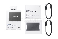 Твердотельный накопитель Samsung SSD 500GB T7 Touch, USB Type-C, R/W 1000/1050MB/s, Titanium