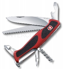 Нож перочинный Victorinox RangerGrip 55 (0.9563.CB1) 130мм 12функций красный/черный блистер