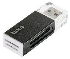 Устройство чтения карт памяти USB2.0 Buro BU-CR-3104 черный