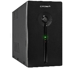 Источник бесперебойного питания CROWN Line Intractive CMU-SP800 COMBO USB 800VA\480W, корпус металл, 1x12V/9AH, розетки 4*IEC + 2*EURO+1*IEC bybass, трансформатор AVR 140-290V, съёмный кабель 1.2 м, порт RJ11/45, порт USB, защита: от перегрузки, от КЗ, от