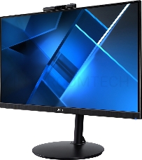 Монитор 27 ACER (Ent.) CB272Dbmiprcx, IPS, 1920x1080, 75Hz, 178°/178°, 1ms, 250nits, VGA + HDMI + DP + Webcam + Audio In/Out+ Колонки 2Wx2, FreeSync, HAdj 120mm,  Black