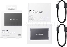 Твердотельный накопитель Samsung SSD 500GB T7 Touch, USB Type-C, R/W 1000/1050MB/s, Titanium