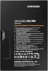 Накопитель SSD Samsung 500Gb (PCI-E NVMe) 980 M.2 (R3100/W2600MB/s) (MZ-V8V500BW)