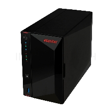 Сетевое хранилище ASUSTOR AS5202T 2-Bay NAS/Media player/Intel Celeron J4005 2.0GHz up to 2.7GHz (Dual-Core ), 2GB SO-DIMM DDR4, noHDD(HDD,SSD),/2x 2,5Gb (LAN)/3xUSB3.2,HDMI/4ip camera license ; 90IX0171-BW3S10