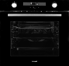 Встраиваемая электрическая духовка Weissgauff EOM 731 PDB 60 см , 72 л, паровая очистка, черный
