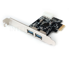 Контроллер USB  Gembird SPCR-01, в PCI, порты: 2 внешн. USB 3.0