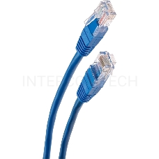 Патчкорд литой Telecom UTP кат.5е 15,0м синий